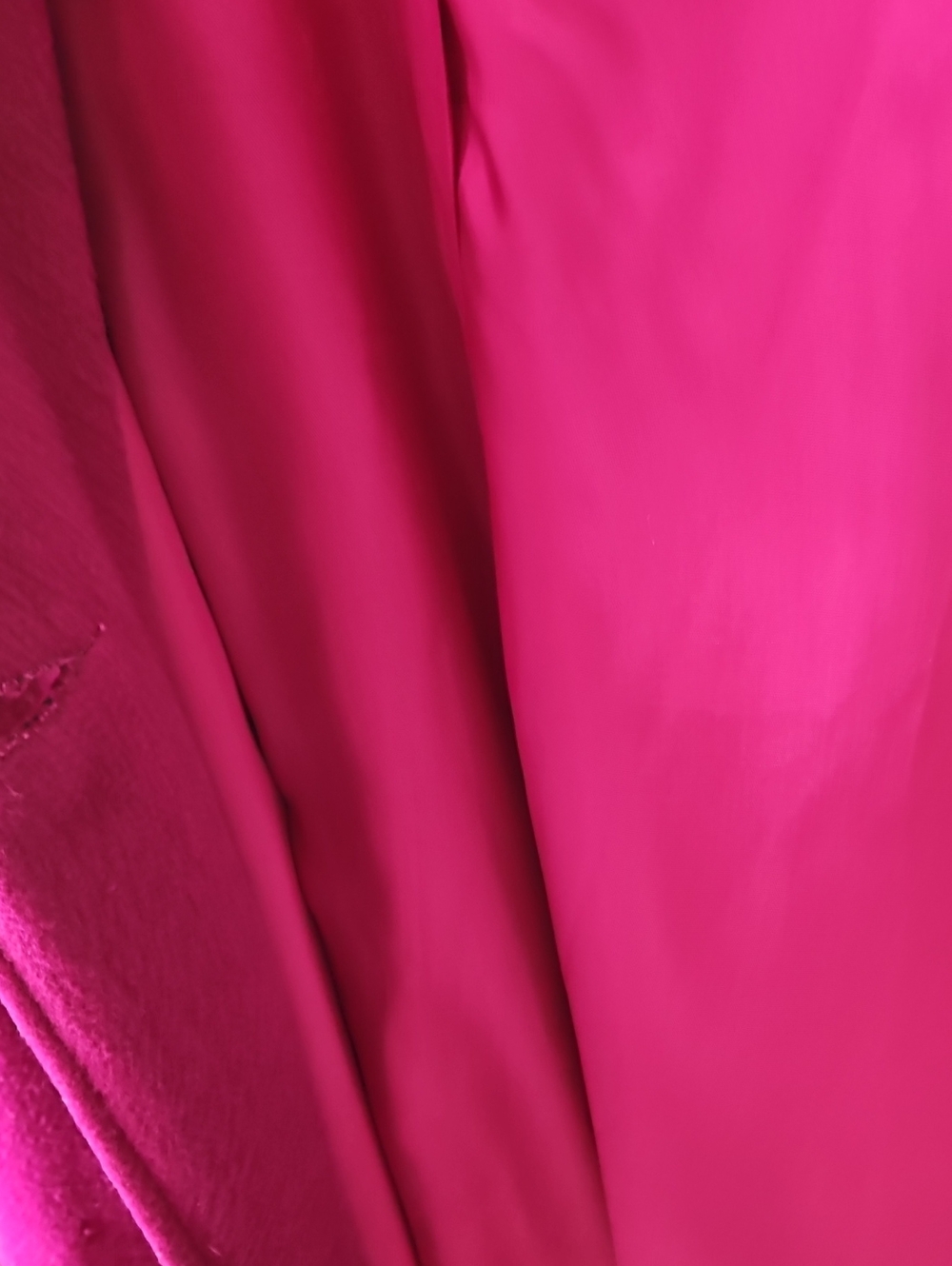 Lorovi Fuchsia Long Wool Coat with Oversized Collar Petite - Picture 8 of 8